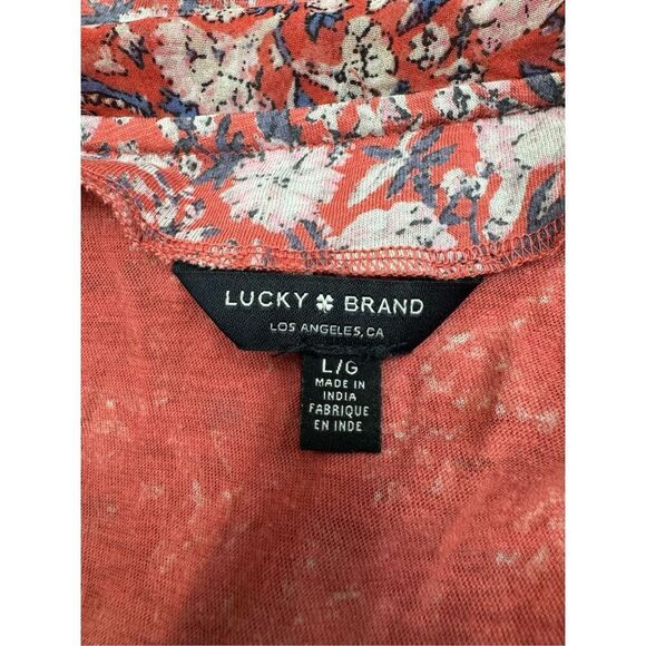 Lucky Brand Floral Long Sleeve Blouse Size Large - Picture 4 of 7